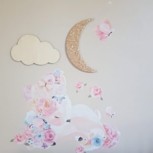 décoration murale lune bois