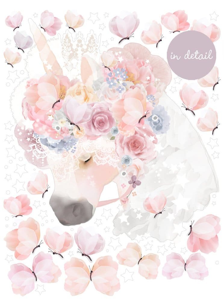 sticker mural licorne