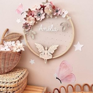 couronne mural fée chambre bébé fille