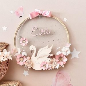 couronne murale cygne chambre enfant