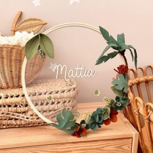 couronne prénom bébé jungle