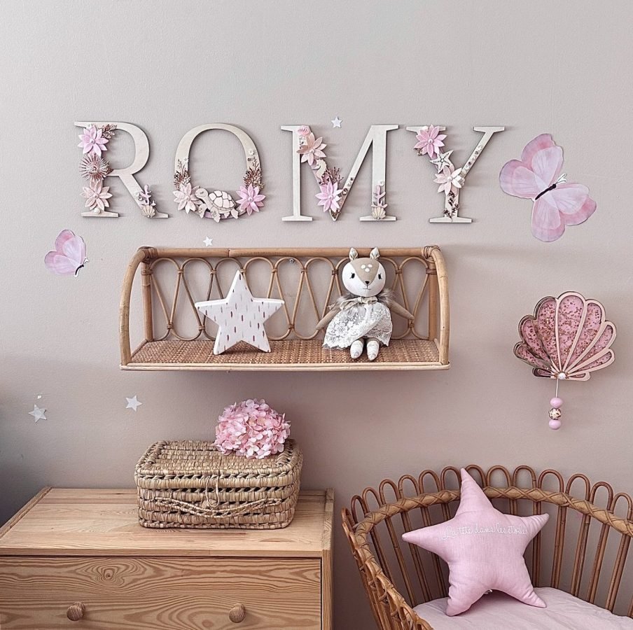 prénom bois chambre bébé
